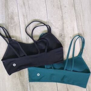 lululemon athletica Black and Green Sports Bras
